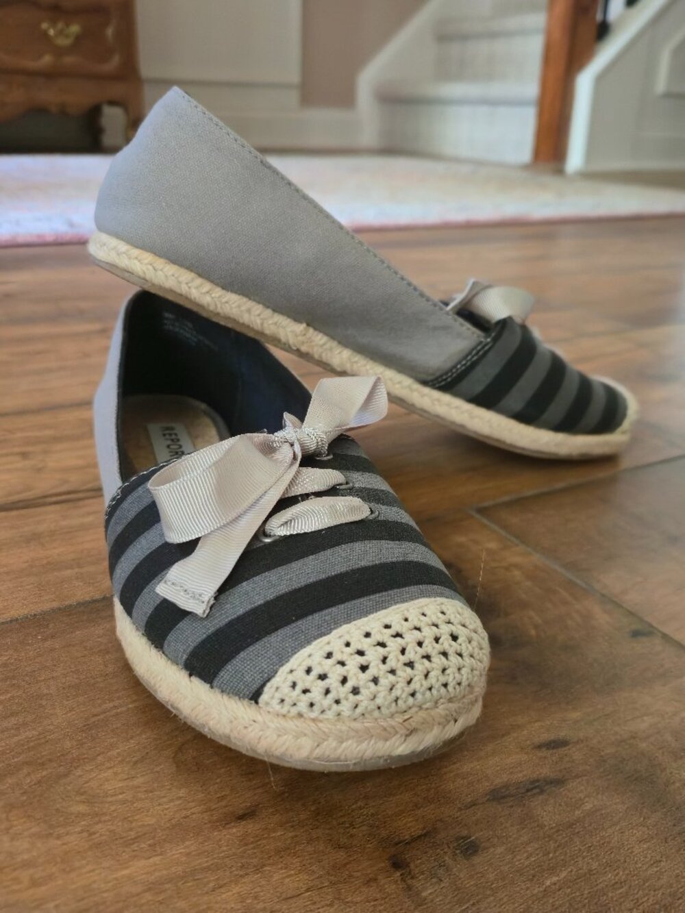 Report Footwear Bee Gray+Black Fabric Shoes